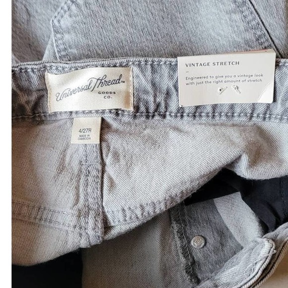 Universal Thread Grey Wash Vintage Midi Shorts Size 4 NWT - Picture 4 of 5